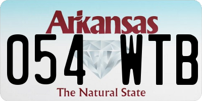 AR license plate 054WTB