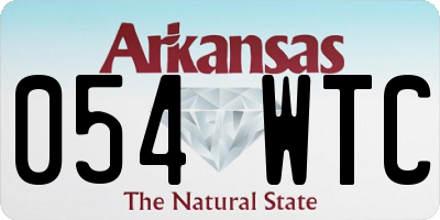 AR license plate 054WTC