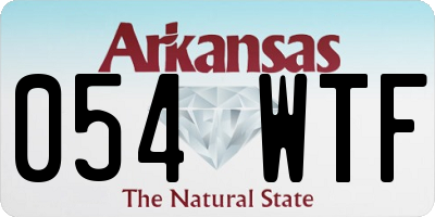 AR license plate 054WTF