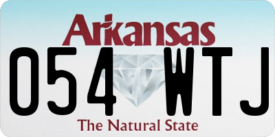 AR license plate 054WTJ