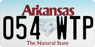 AR license plate 054WTP