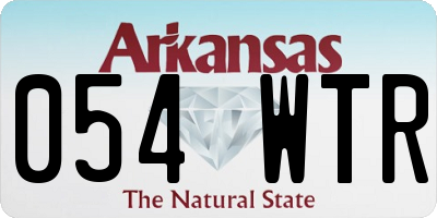 AR license plate 054WTR