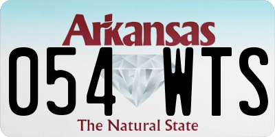 AR license plate 054WTS