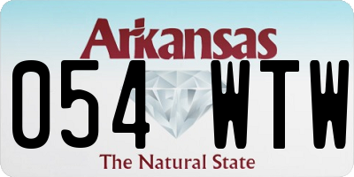AR license plate 054WTW