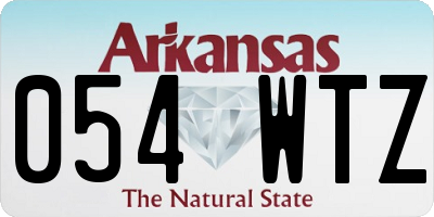 AR license plate 054WTZ