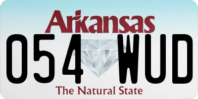 AR license plate 054WUD