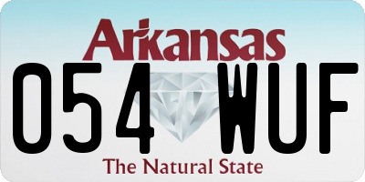 AR license plate 054WUF