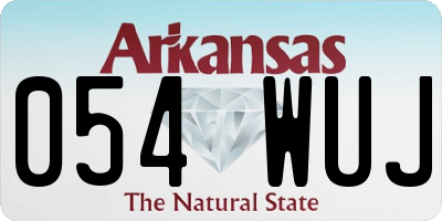 AR license plate 054WUJ