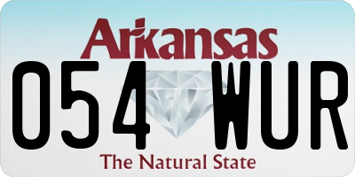 AR license plate 054WUR