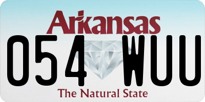 AR license plate 054WUU