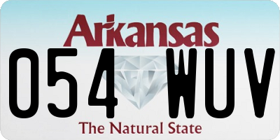 AR license plate 054WUV