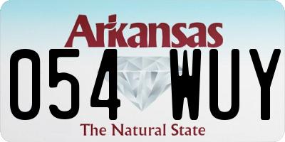 AR license plate 054WUY
