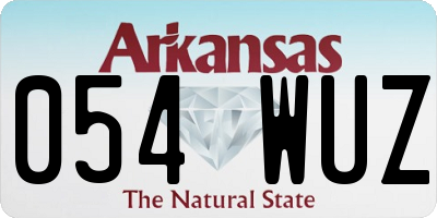 AR license plate 054WUZ