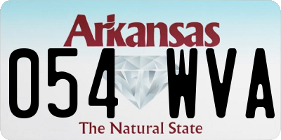 AR license plate 054WVA