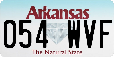 AR license plate 054WVF