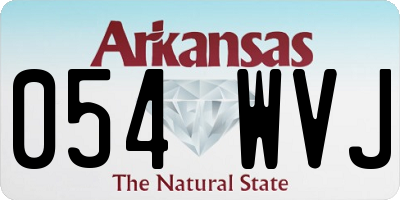 AR license plate 054WVJ