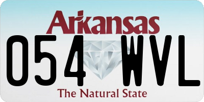 AR license plate 054WVL