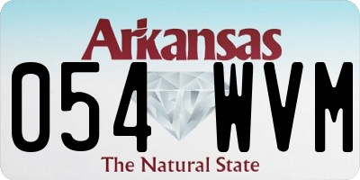 AR license plate 054WVM