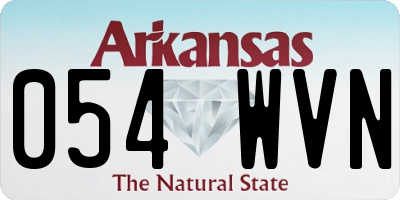 AR license plate 054WVN