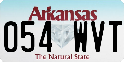 AR license plate 054WVT