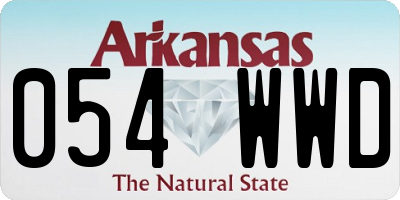 AR license plate 054WWD