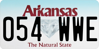 AR license plate 054WWE