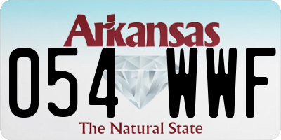 AR license plate 054WWF