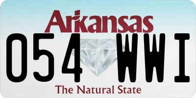 AR license plate 054WWI