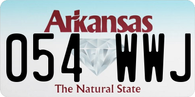 AR license plate 054WWJ