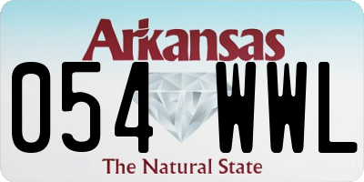 AR license plate 054WWL