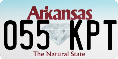 AR license plate 055KPT