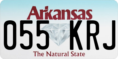 AR license plate 055KRJ