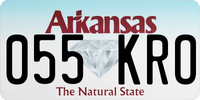 AR license plate 055KRO