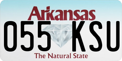 AR license plate 055KSU