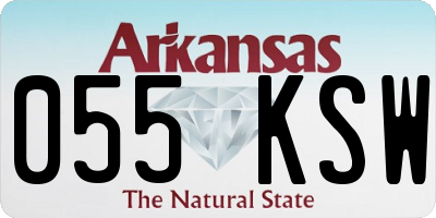 AR license plate 055KSW