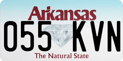 AR license plate 055KVN