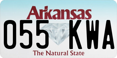AR license plate 055KWA
