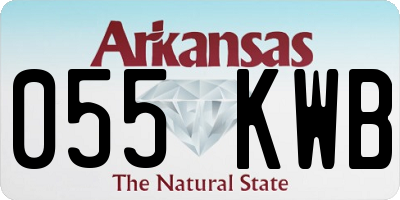 AR license plate 055KWB