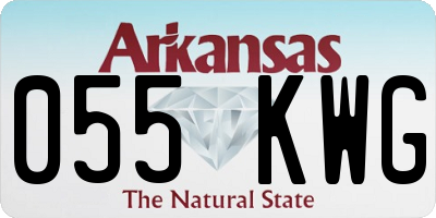 AR license plate 055KWG