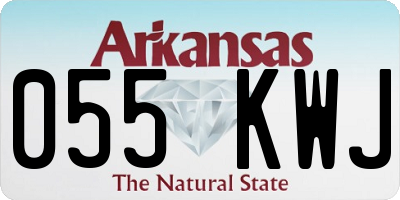 AR license plate 055KWJ