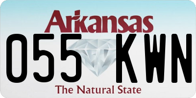 AR license plate 055KWN