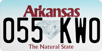 AR license plate 055KWO