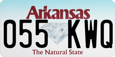 AR license plate 055KWQ