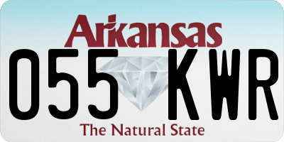 AR license plate 055KWR