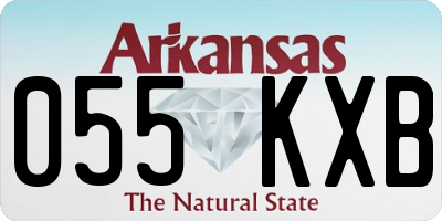 AR license plate 055KXB