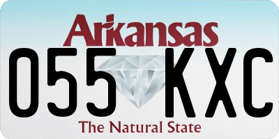 AR license plate 055KXC