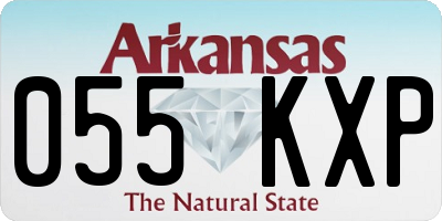 AR license plate 055KXP