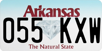 AR license plate 055KXW