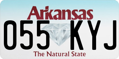 AR license plate 055KYJ