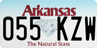 AR license plate 055KZW